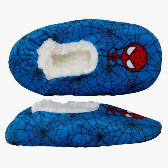 Spiderman Slipper Fuzzy Babba Cozy Warm Slip on (2T-3T) Shoe size 4 1/2-7 1/2 - Picture 1 of 4